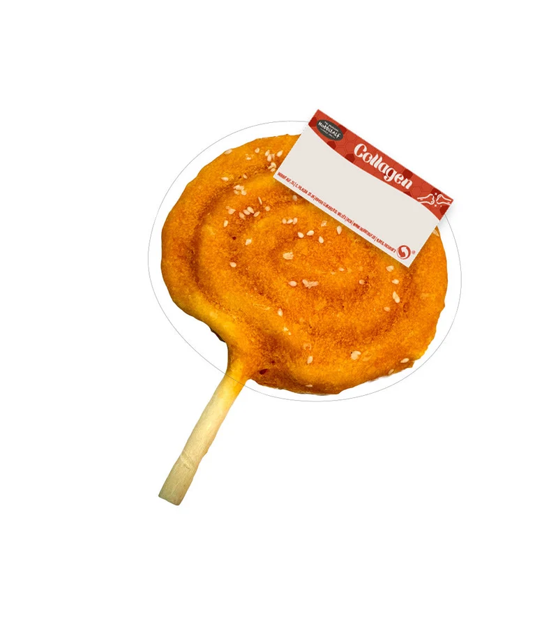 Hobbitalf Air Dried Collagen Lollipop With Chicken & Sesame Dog Treats 10cm