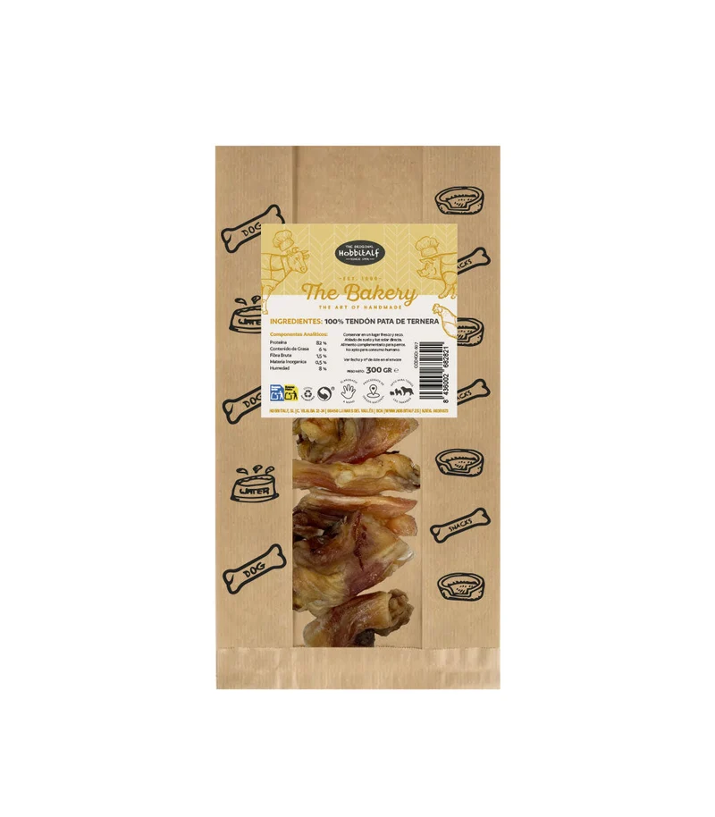 Hobbitalf Air Dried Beef Leg Tendon Dog Treats 300g