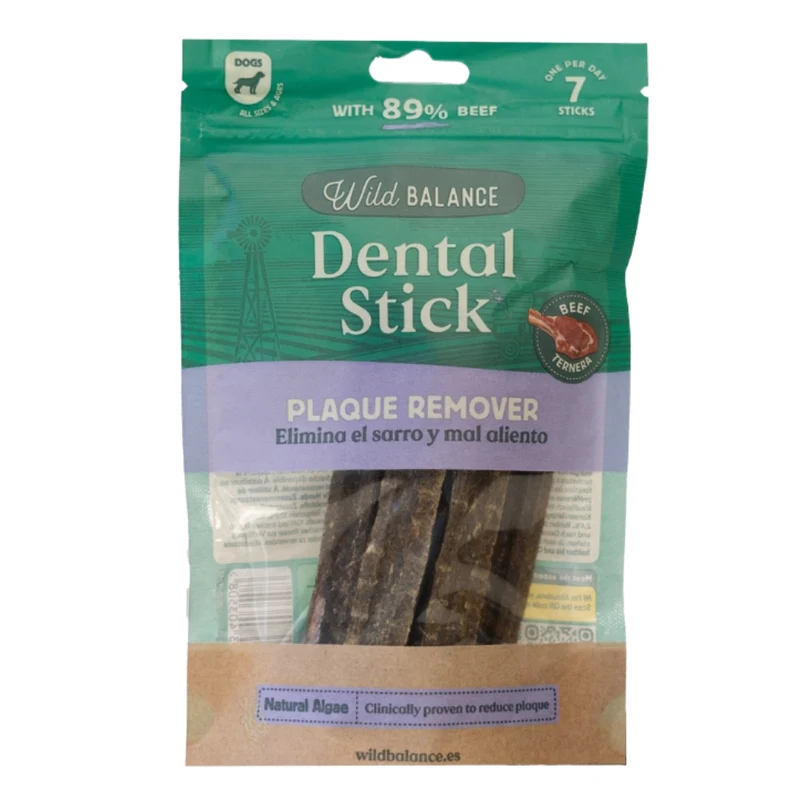 Wild Balance Beef Dental Sticks For Tartar & Plaque Dog Treat 7PCS
