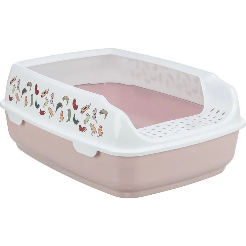 Trixie Delio Cat Litter Tray With Printed Rim Light Lilac 38x20x50cm
