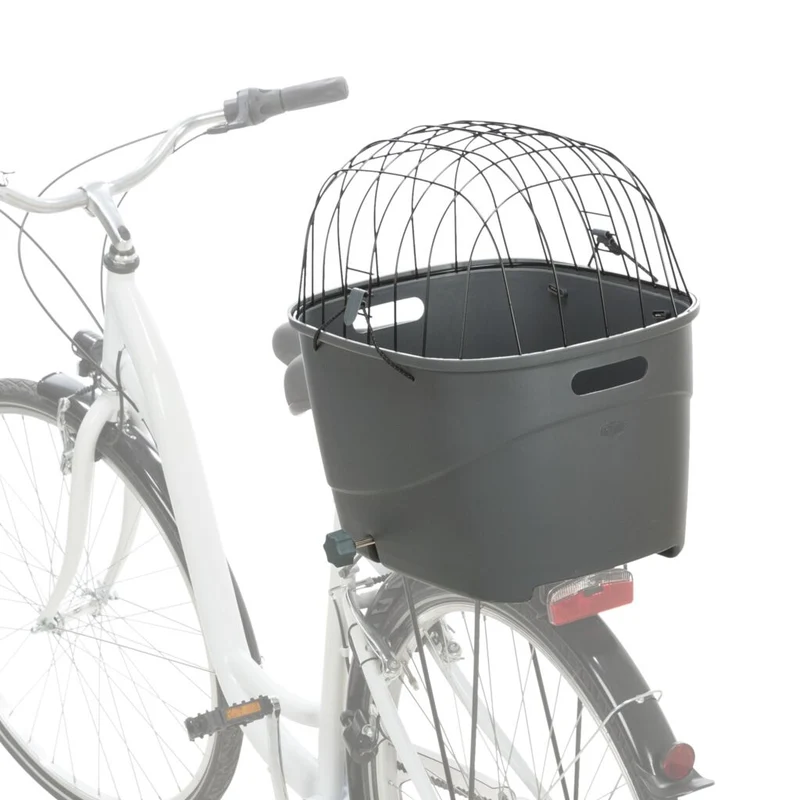 Trixie Bicycle Dog Carrier Basket For Bike Racks Grey 36x47x46cm