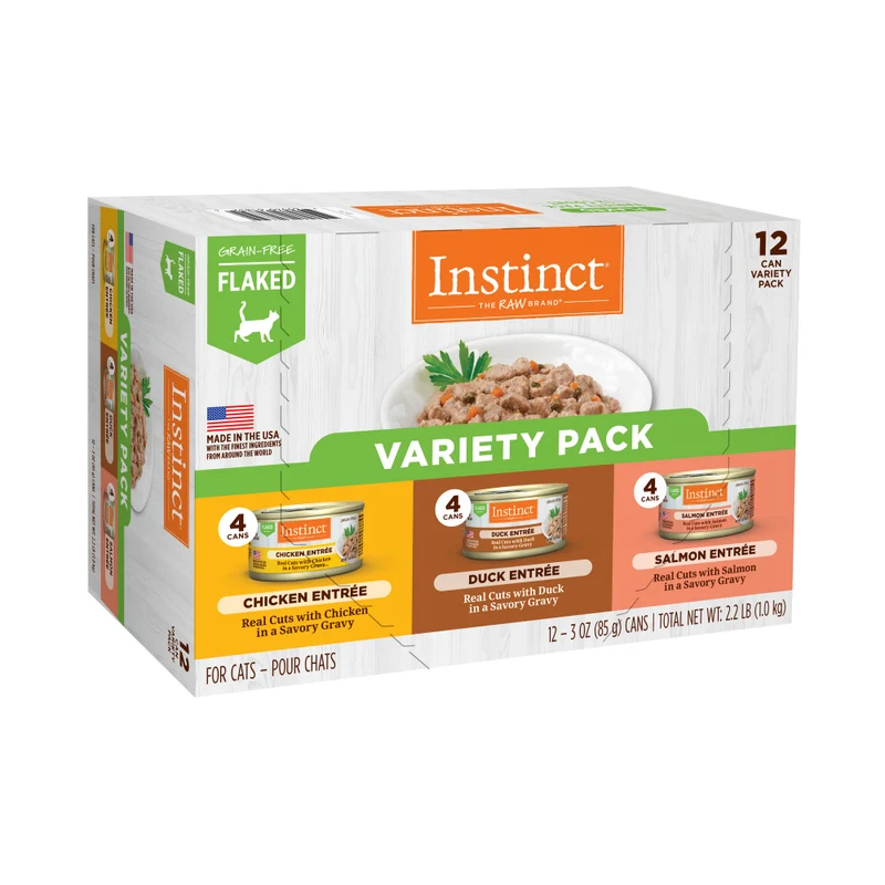 Instinct Flaked Variety Pack Wet Cat Food 12x3oz