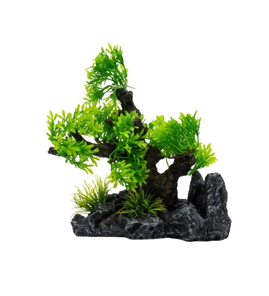 AquaSpectra Medium Bonsai Tree Aquarium Decor 19x13x19cm