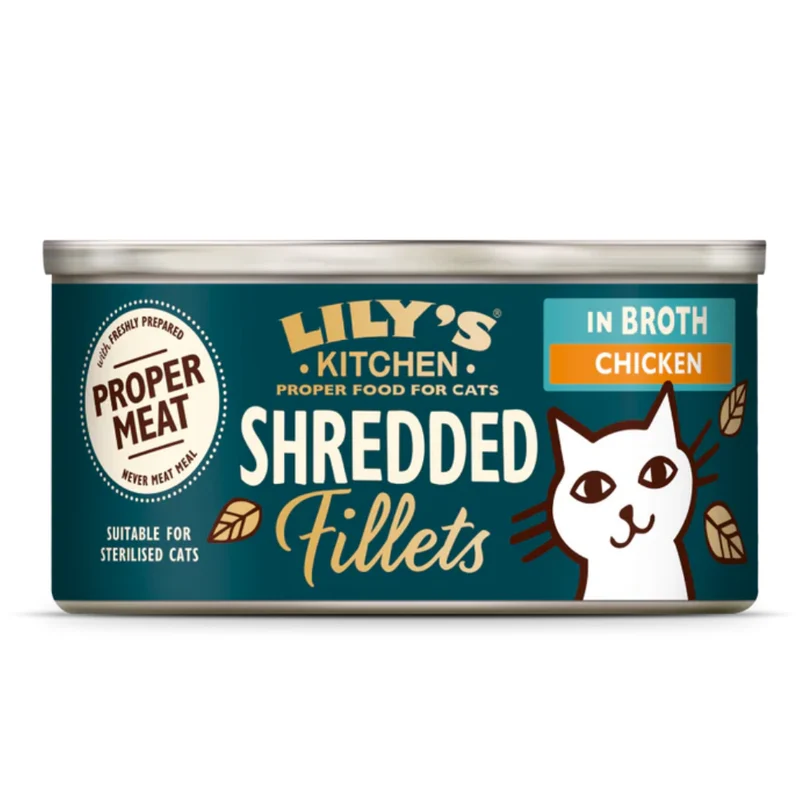 Lily’s Kitchen Shredded Fillets In Broth Chicken Wet Cat Food 70G