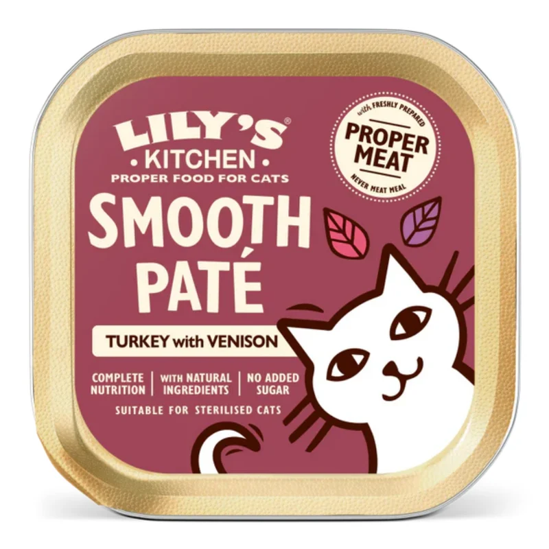 Lily’s Kitchen Smooth Pate Turkey with Venison Wet Cat Food 85G