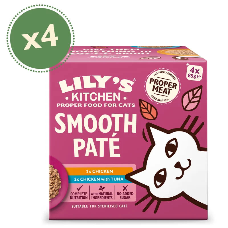 Lily’s Kitchen Smooth Pate Multipack Wet Cat Food 4x85G