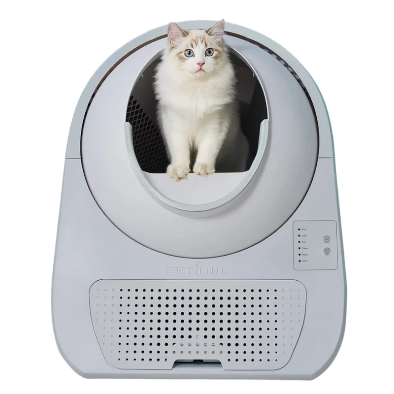 Catlink Scooper Young Pro X AI Self Cleaning With Odour Removal Cat Litter Box 13L 63x62x74cm - Light Grey