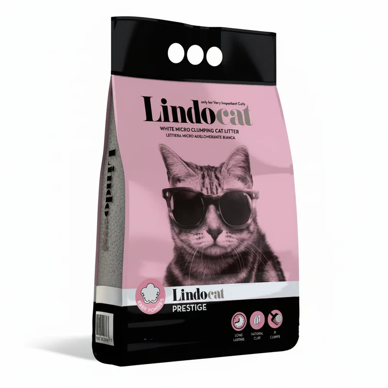 Lindocat Prestige White Bentonite Baby Powder Clumping Cat Litter