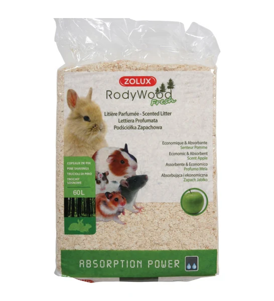 Zolux Bedding Rodywood Fresh Apple 60L
