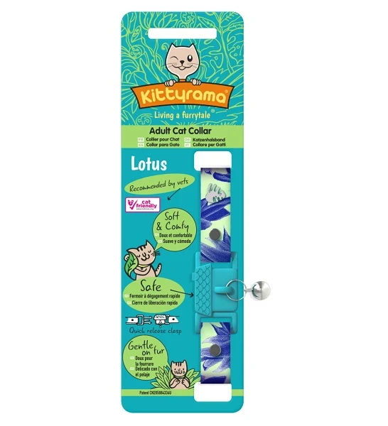 Kittyrama Botanical Lotus Cat Collar 19.5cm - 26.5cm