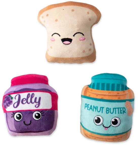 PetShop by Fringe Studio Sticky Situation 3pcs Small Dog Toy Set 10x9cm
