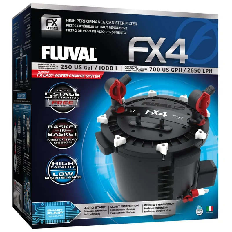 Fluval FX4 High Performance Aquarium Canister Filter 2650 LPH