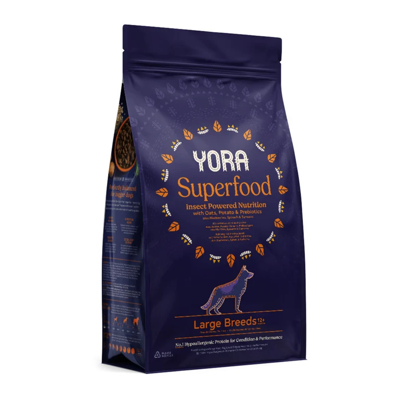 Yora Pet Foods Superfood Insect Protein Large Breed Adult Dry Dog Food