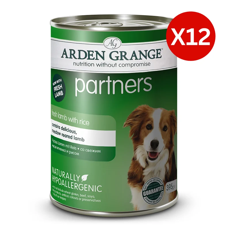 Arden Grange Partners Lamb, Rice & Vegetables Wet Dog Food 395g - Pack of 12
