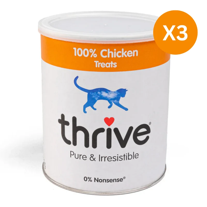 Thrive 100% Real Freeze Dried Chicken Breast Cat Treats 170G - Pack of 3