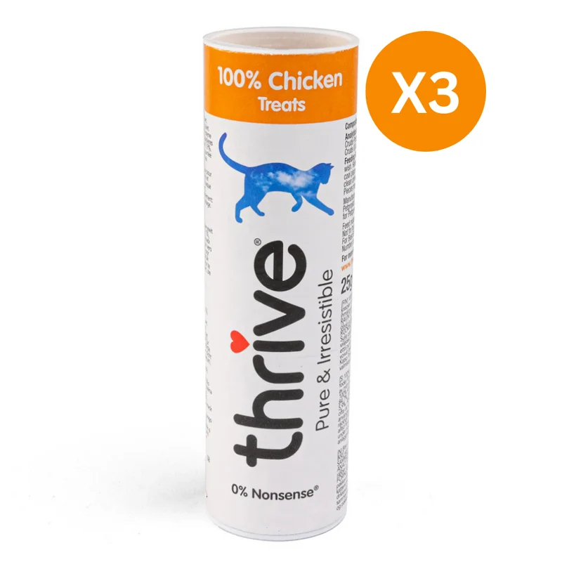 Thrive 100% Real Freeze Dried Chicken Breast Cat Treats 25G - Pack of 3