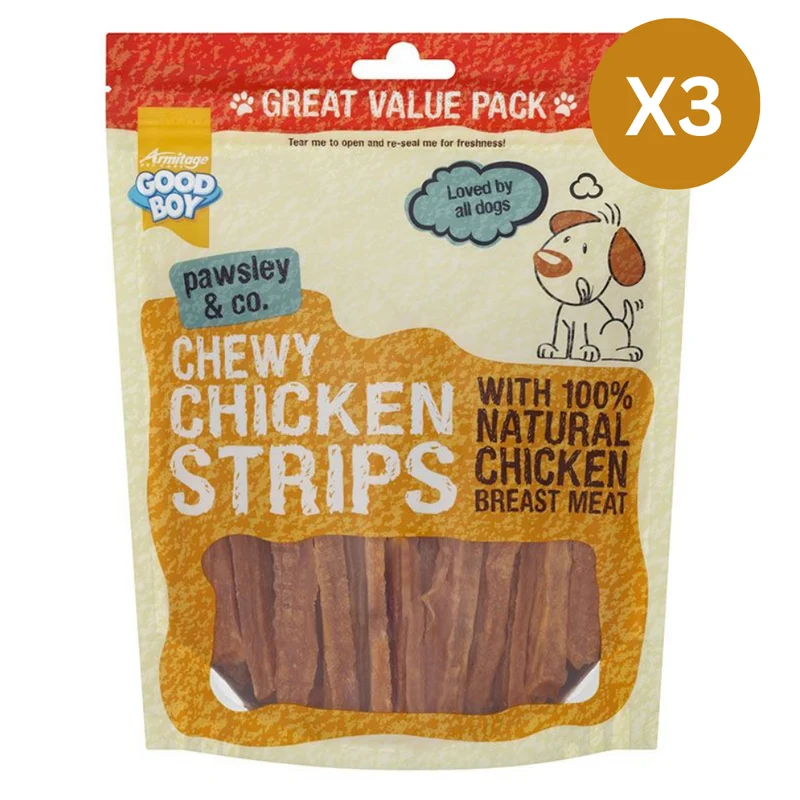 Armitage Good Boy Chewy Chicken Strips Dog Treat 350G - Pack of 3