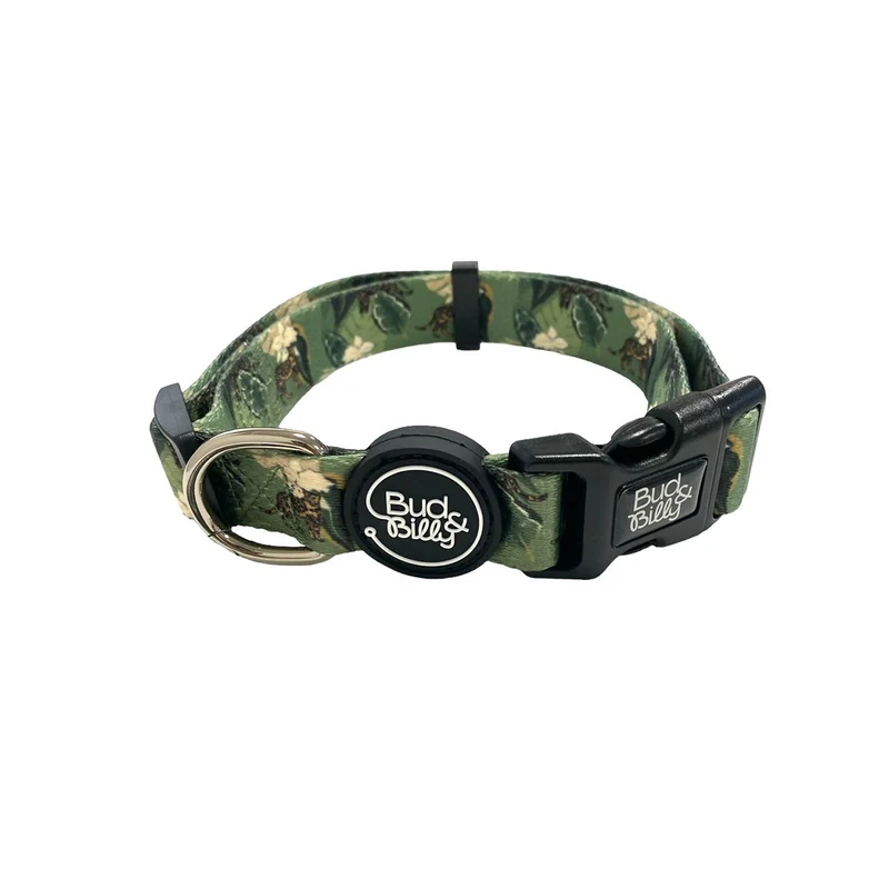 Bud & Billy Dog Collar (XXS-XL) - Safari Collection, Lush Green Palette
