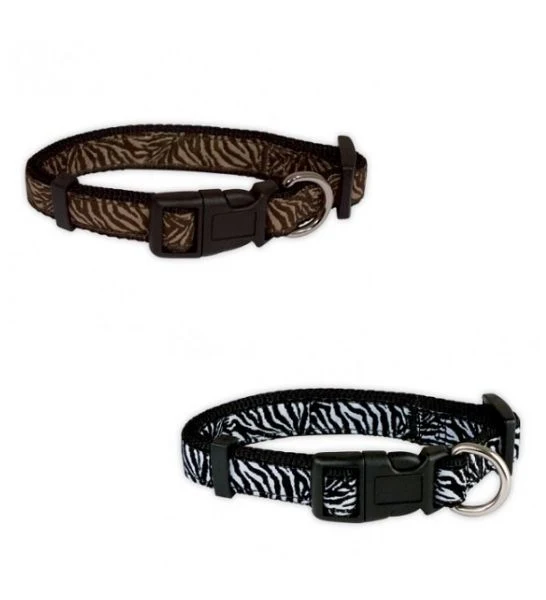 doogy forever Savane Nylon Zebra Adjustable Collar For Dogs