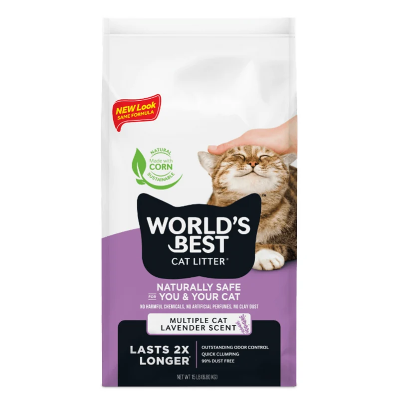 World's Best Cat Litter Multiple Cat Lavender Scented Clumping Formula