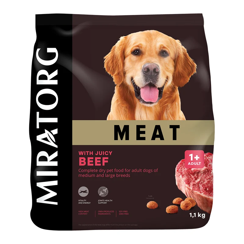 Miratorg MEAT with Juicy Beef for Medium and Large Breed Dog Dry Food