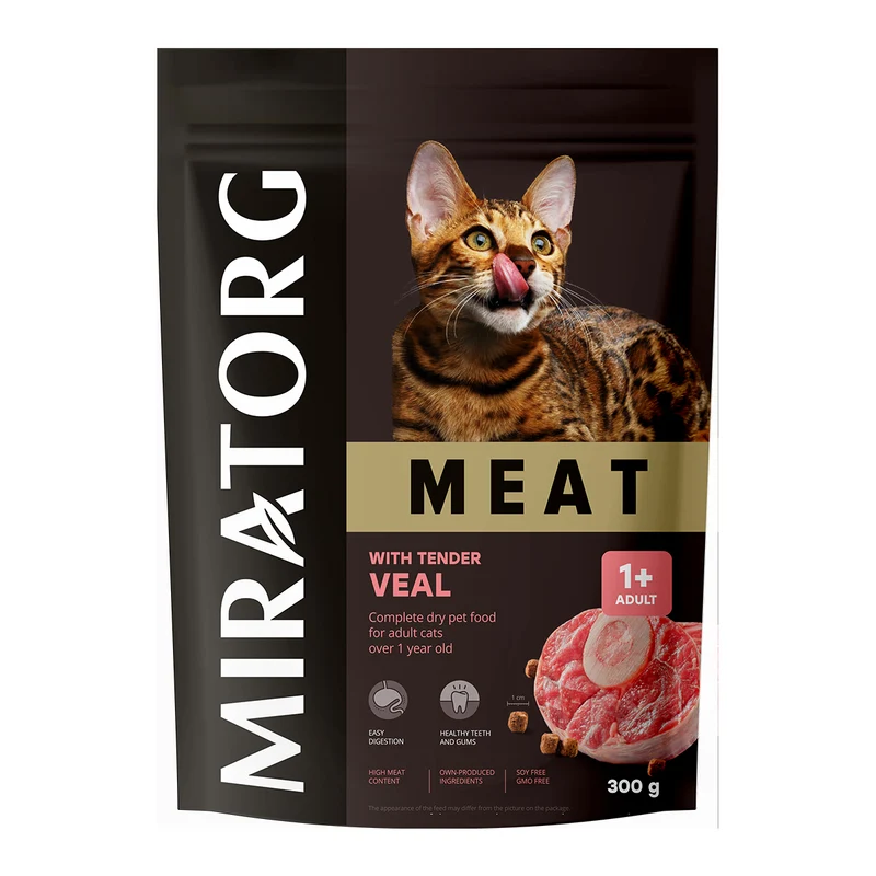 Miratorg MEAT with Tender Veal for All Breed Cat Dry Food