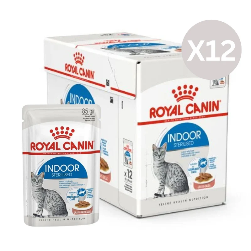 Royal Canin Indoor Sterilised In Gravy Cat Wet Food 85G - Pack of 12