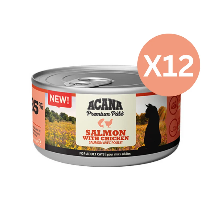 Acana Premium Salmon & Chicken Pate Cat Wet Food 85G - Pack of 12