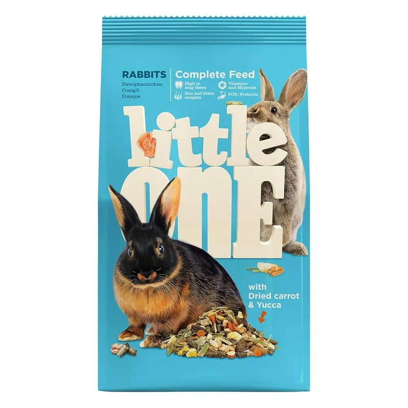 Little One Complete Feed With Dry Carrot And Yucca Food For Rabbits 900g