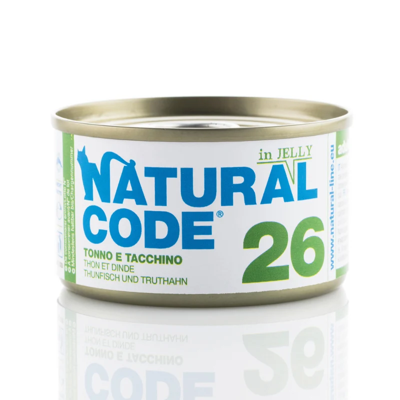 Natural Code 26 Tuna & Turkey In Jelly Wet Cat Food 85G