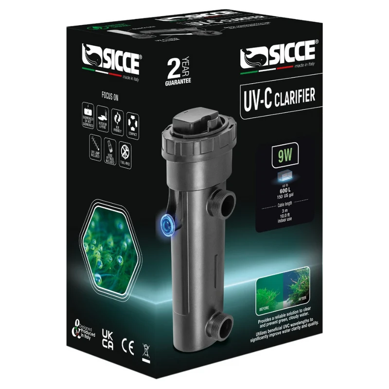 Sicce Submersible UV-C Aquarium Water Clarifier