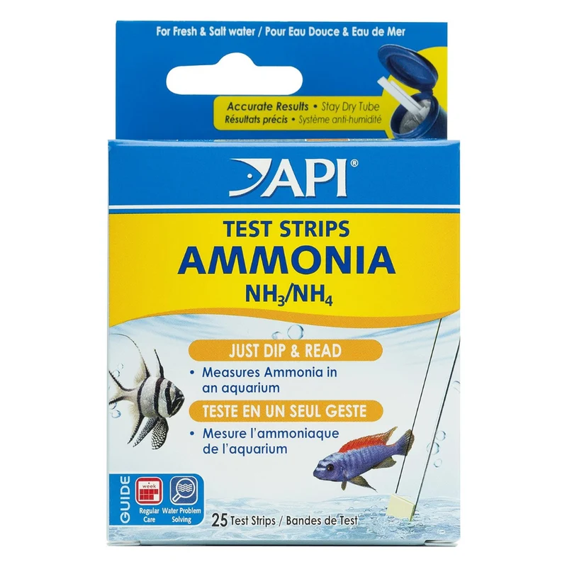 API Aquarium Ammonia NH3/NH4 Test Strips 25pcs