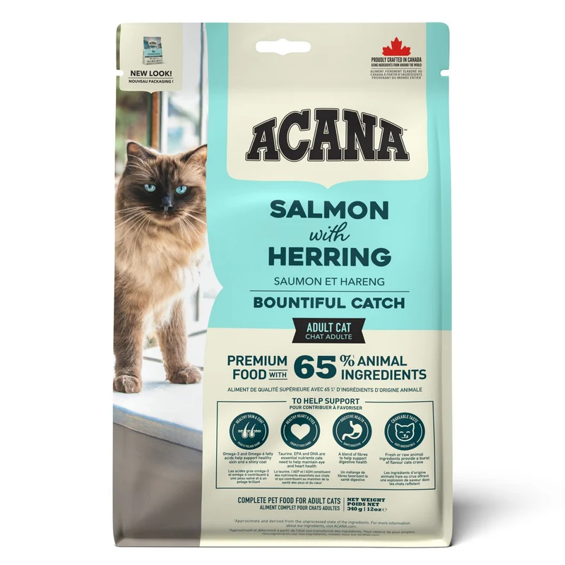 Acana Bountiful Catch Salmon With Whole Herring Adult Dry Cat Food