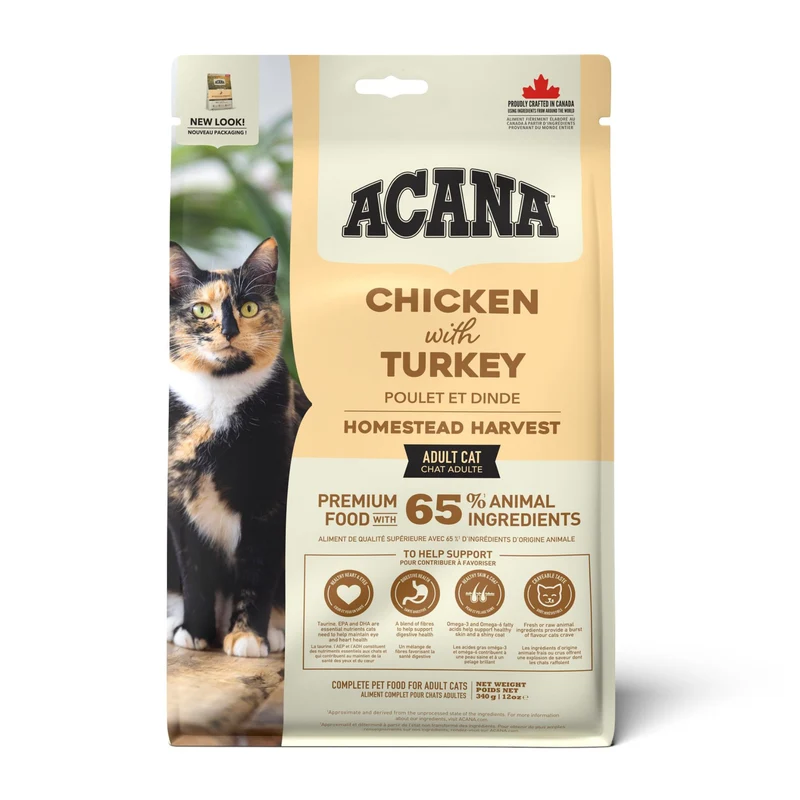 Acana Homestead Harvest Chicken With Turkey Adult Dry Cat Food