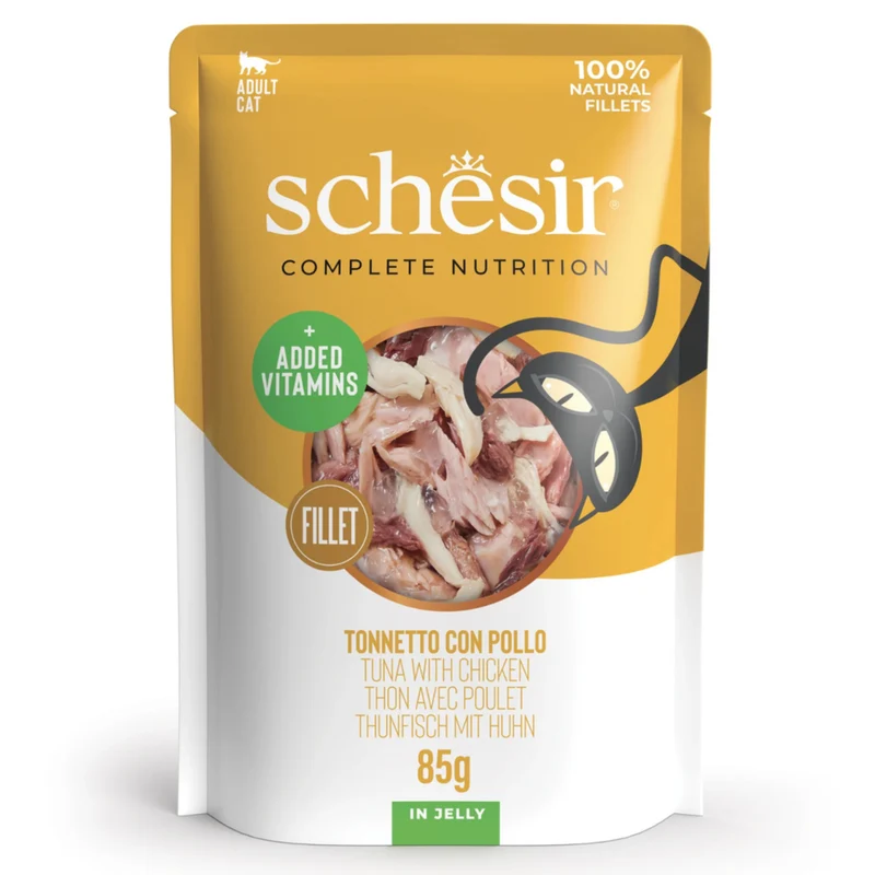 Schesir Tuna With Chicken In Jelly Wet Cat Food 85G