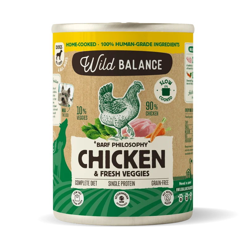 Wild Balance BARF Philosophy Chicken & Fresh Veggies Wet Dog Food 400G