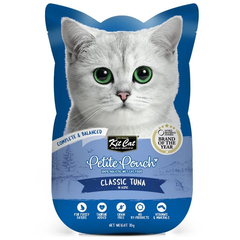 Kit Cat Petite Pouch - Classic Tuna In Aspic Wet Cat Food 70G