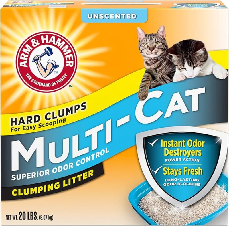 Arm&Hammer Unscented Multi-Cat Clumping Cat Litter 9.07Kg