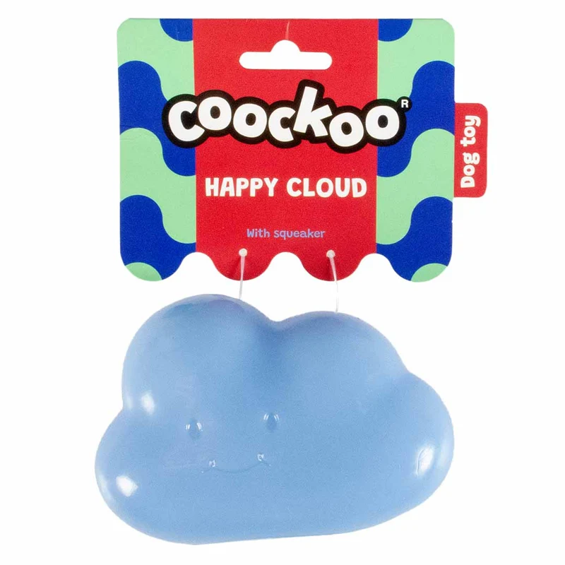 Ebi Coockoo Happy Cloud With Squeaker Dog Toy - Blue/13x10x6cm