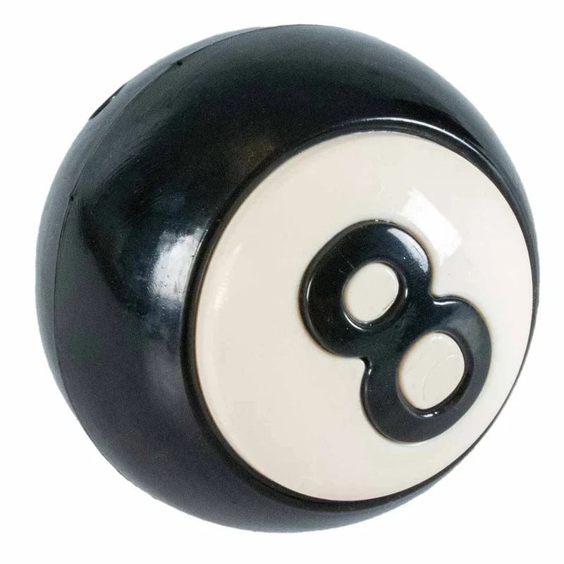 Ebi Coockoo Eight-Ball Treat Dispenser Ball Dog Snack Toy - Black/8cm