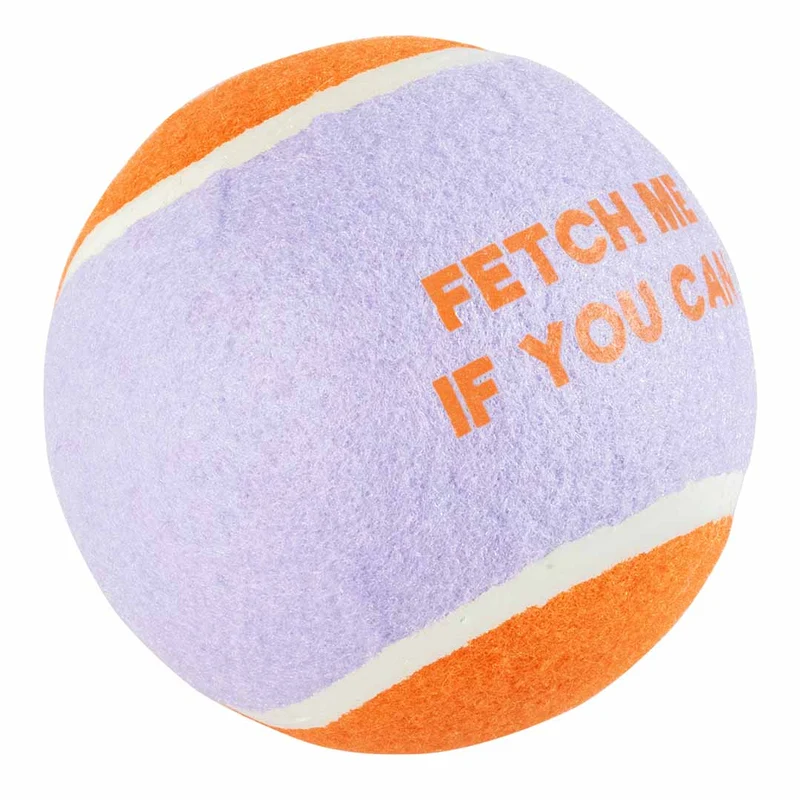 Ebi Coockoo Fetch Me XL Tennis Ball - Dog Catch & Fetch Toy - Purple/12.7cm