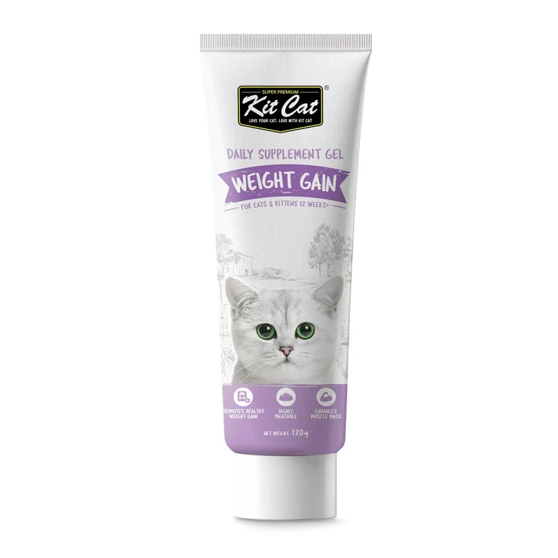 Kit Cat Daily Nutritional Supplement Gel Weight Gain for Cats & Kittens 120G