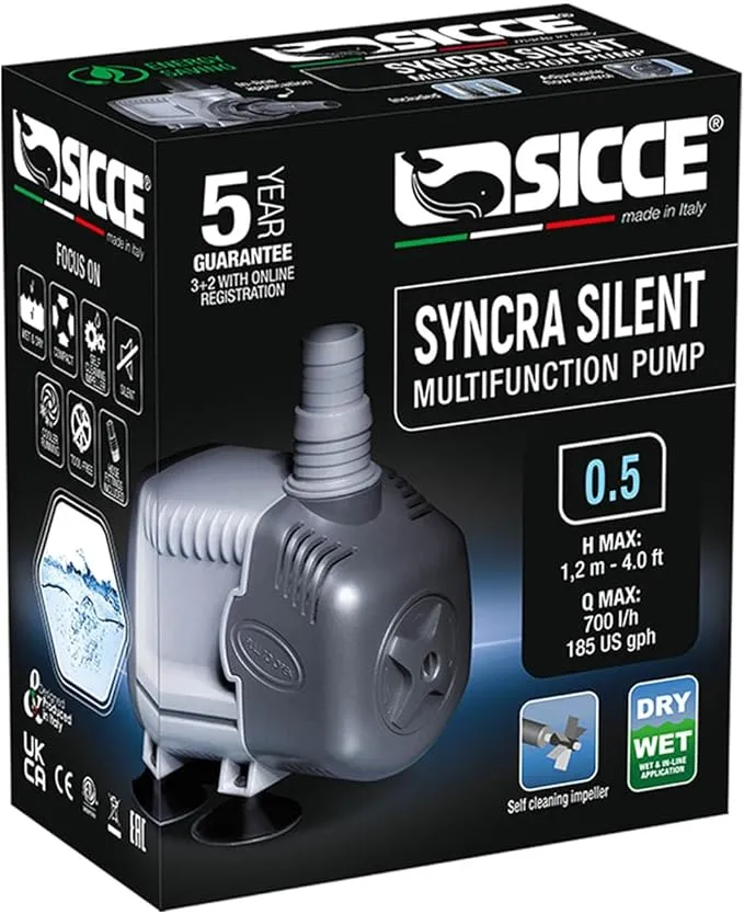 Sicce Syncra Silent Water Pump For Aquarium - Energy-Efficient Pump
