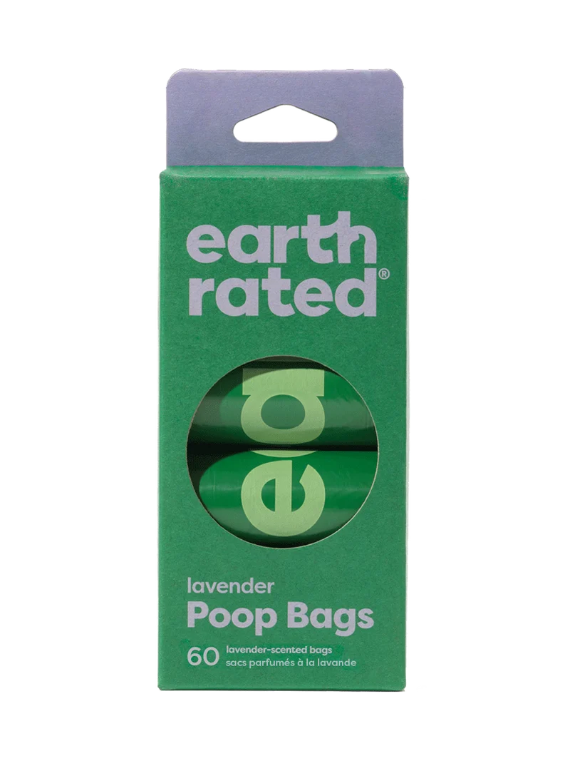 Earth Rated Lavender Scented Refill Rolls Dog Poop Bags - 60BAGS