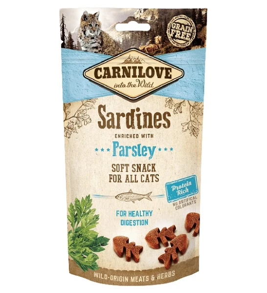 Carnilove Sardine Enriched with Parsley Soft Snack Cat Treats 50G