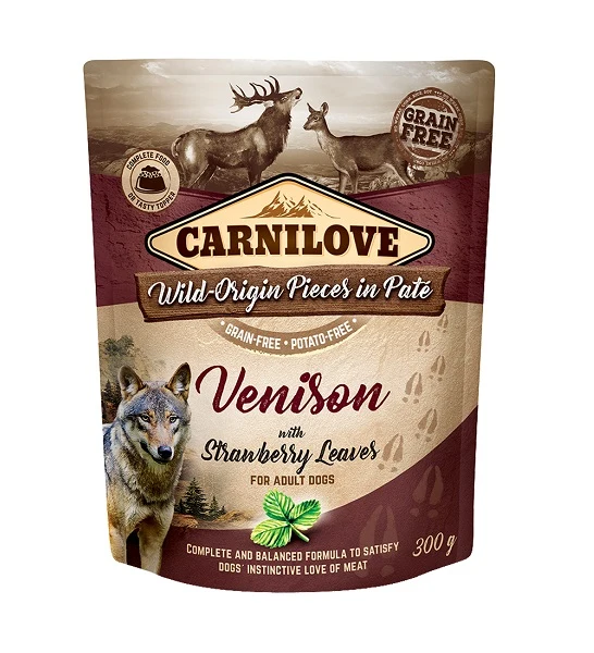 Carnilove Venison with Strawberry Leaves for Adult Dog Wet Food 300G