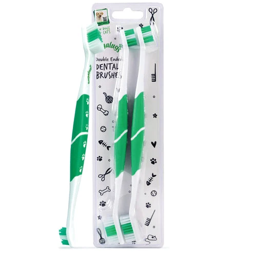 Bugalugs Double Ended Toothbrush for Dogs & Cats 2PCS