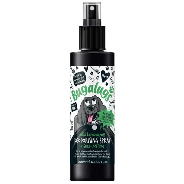 Bugalugs Wild Lemongrass Shed Control Dog Deodorising Spray 200ML