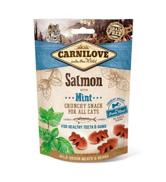 Carnilove Salmon with Mint Crunchy Snack Cat Treats 50G