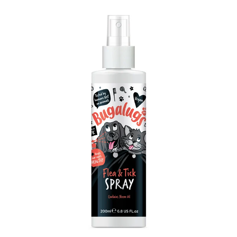 Bugalugs Flea & Tick Spray for Dogs & Cats 200ML